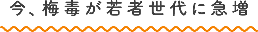 今、梅毒が若者世代に急増