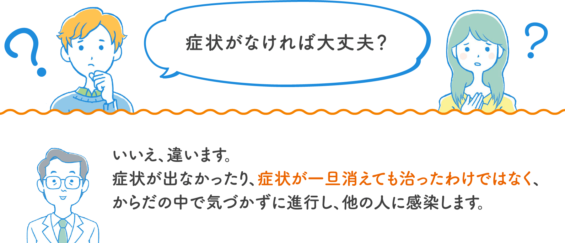 症状がなければ大丈夫？