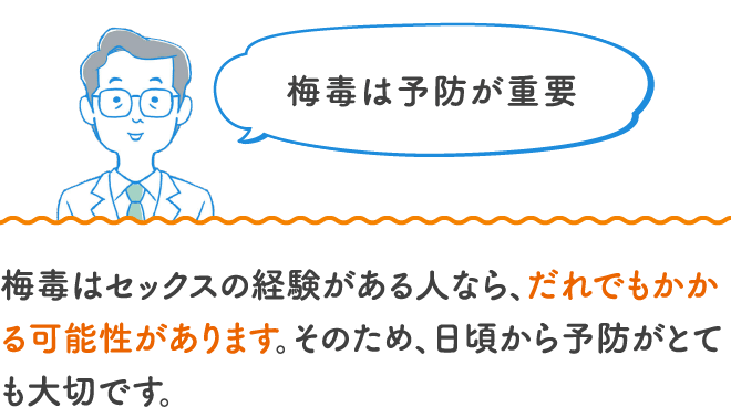 梅毒は予防が重要